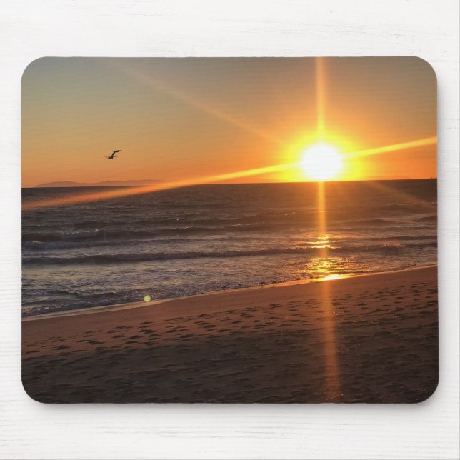 Sunset at Newport Beach, California Mouse Mat (Front)