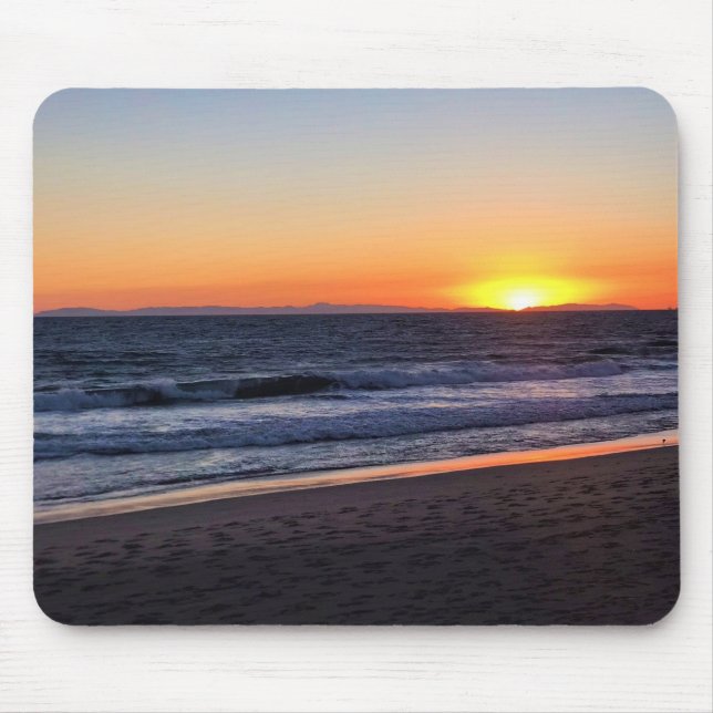 Sunset at Newport Beach, California Mouse Mat (Front)