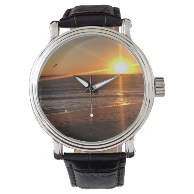 Sunset at Newport Beach, California Watch (Front)