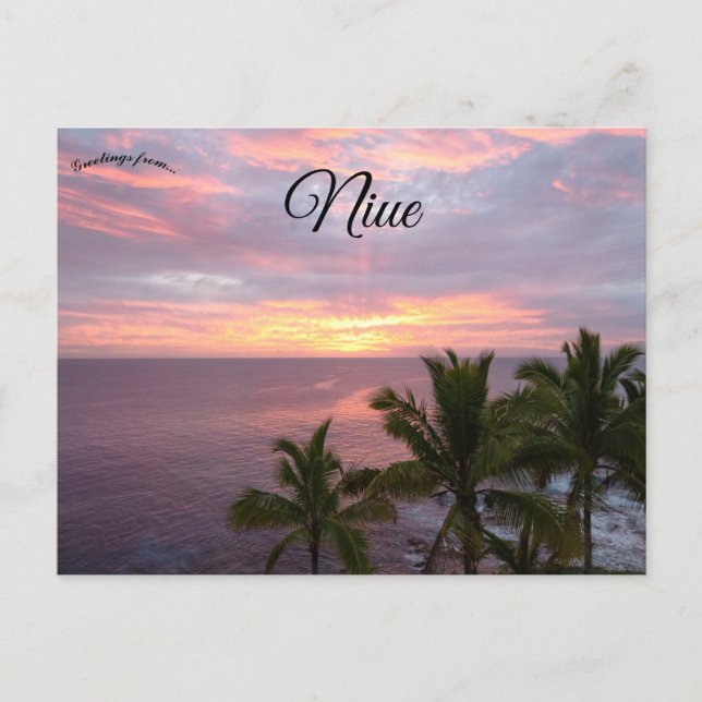 Sunset at Niue Postcard (Front)