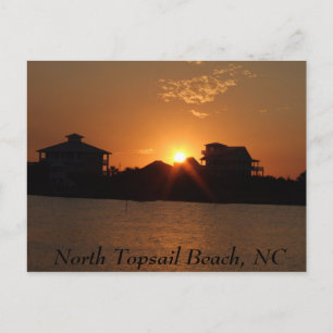 Sunset at North Topsail,  North Topsail Beach, NC Postcard