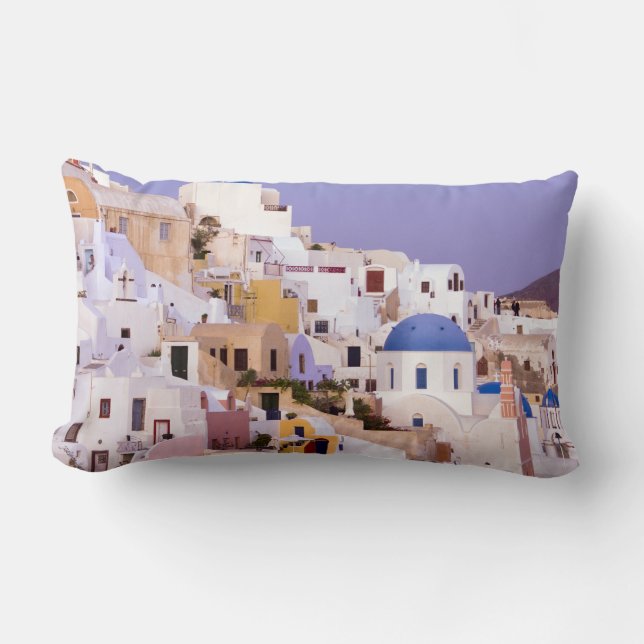 Sunset at Oil, Santorini 2 Lumbar Cushion (Front)