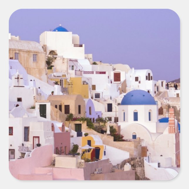 Sunset at Oil, Santorini 2 Square Sticker (Front)