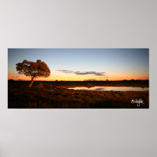 Sunset at Okakuejo Poster