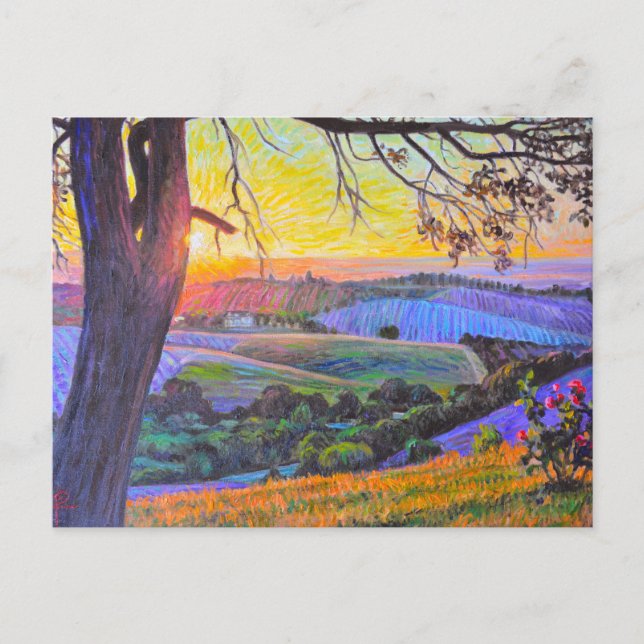 Sunset at Peachy Canyon Postcard (Front)