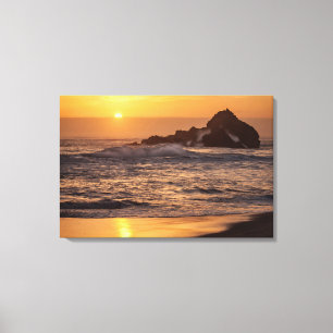 Sunset At Pfeiffer Beach Canvas Print