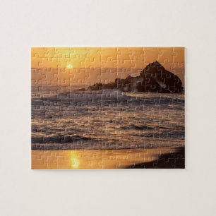 Sunset At Pfeiffer Beach Jigsaw Puzzle