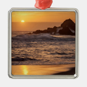 Sunset At Pfeiffer Beach Metal Tree Decoration