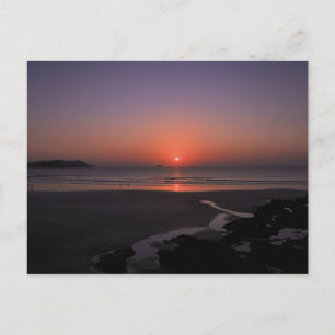 Sunset at Polzeath Postcard