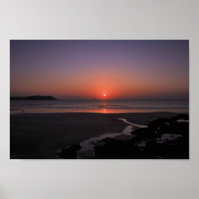 Sunset at Polzeath Poster (Front)