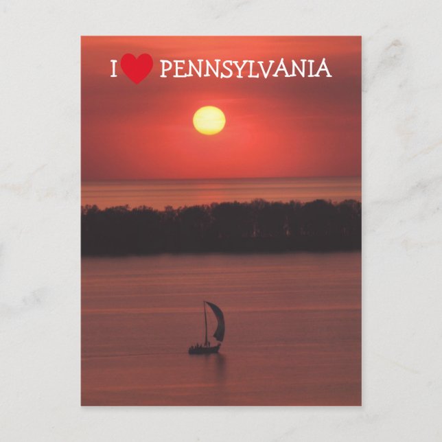 Sunset at Presque Isle Postcard (Front)