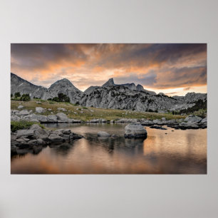 Sunset at Pyramid Lake Poster