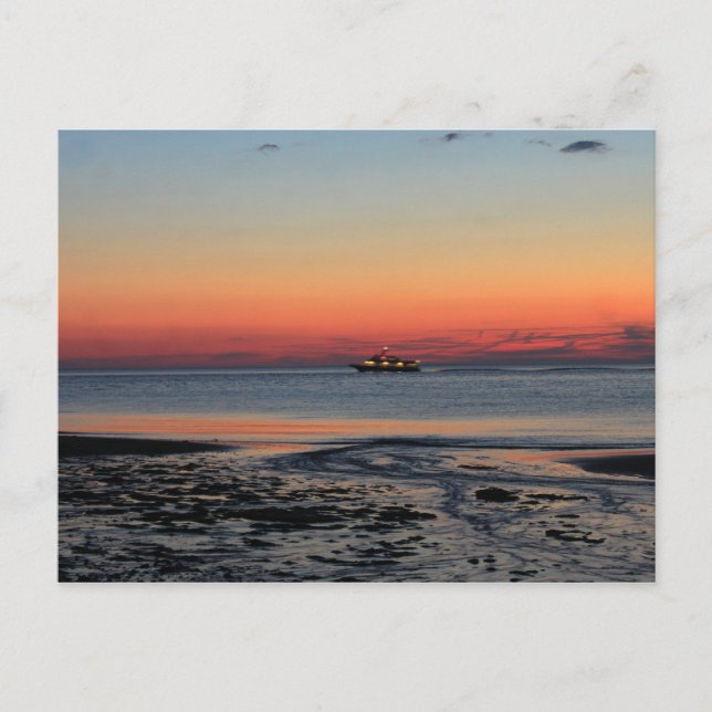 Sunset at Race Point Provincetown Cape Cod Postcard (Front)