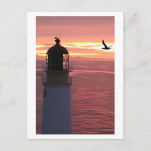 Sunset at Rua Reidh Lighthouse Postcard