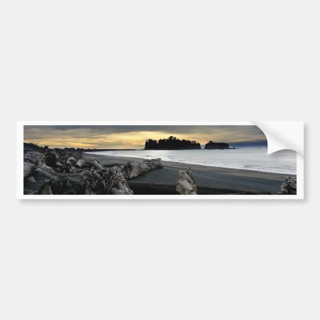 Sunset at Ruby Beach Olympic National Park Bumper Sticker (Front)