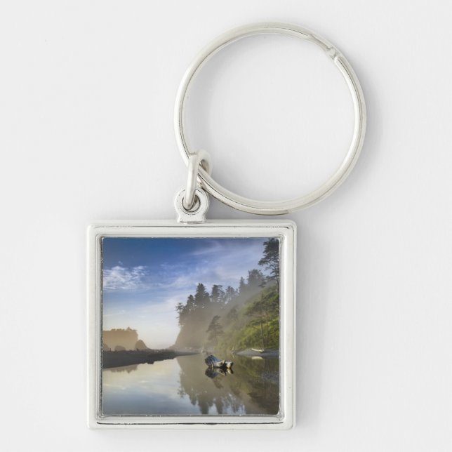 Sunset at Ruby Beach, Olympic National Park, Key Ring (Front)