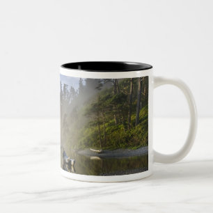 Sunset at Ruby Beach, Olympic National Park, Two-Tone Coffee Mug