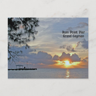 "SUNSET AT RUM POINT Pier, GRAND CAYMAN Postcard