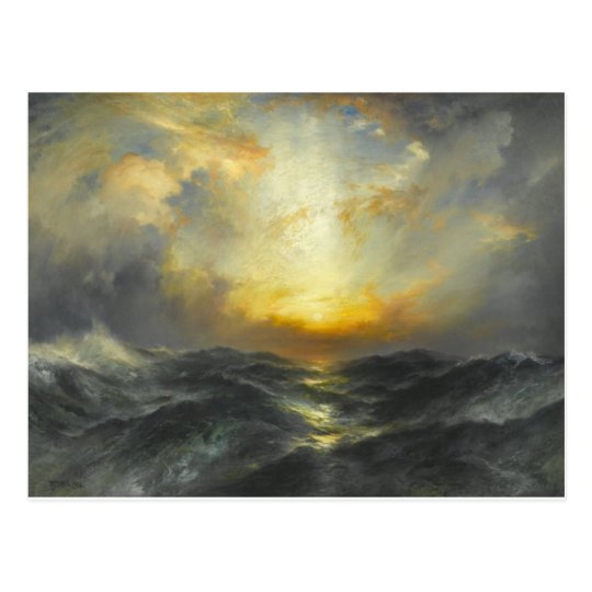 Sunset at Sea - 1906 Postcard