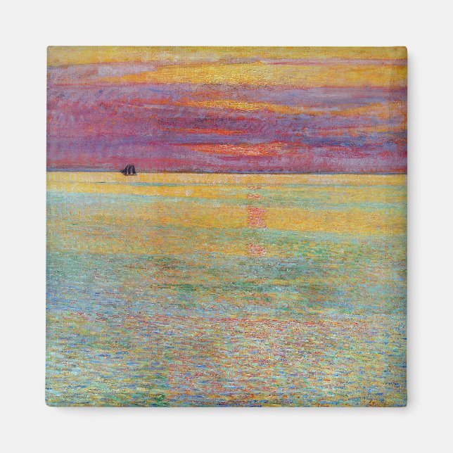 Sunset at Sea (by Childe Hassam) Magnet (Front)