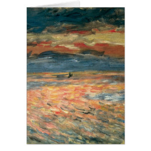 Sunset at Sea by Pierre Renoir, Vintage Fine Art