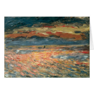 Sunset at Sea by Pierre Renoir, Vintage Fine Art