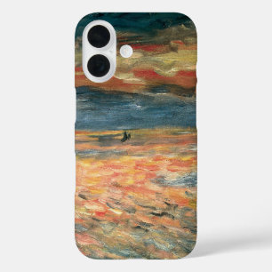 Sunset at Sea by Pierre Renoir, Vintage Fine Art iPhone 16 Case