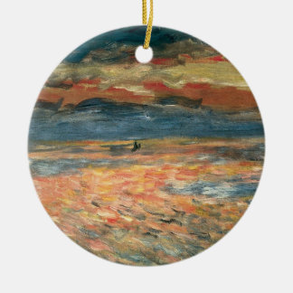 Sunset at Sea by Pierre Renoir, Vintage Fine Art Ceramic Tree Decoration