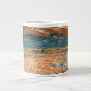 Sunset at Sea by Pierre Renoir, Vintage Fine Art Large Coffee Mug