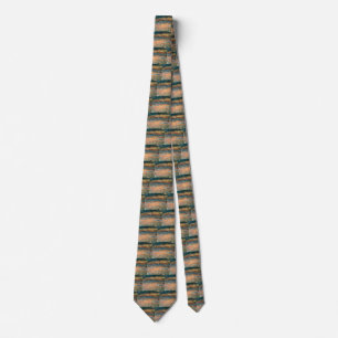 Sunset at Sea by Pierre Renoir, Vintage Fine Art Tie