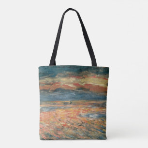 Sunset at Sea by Pierre Renoir, Vintage Fine Art Tote Bag