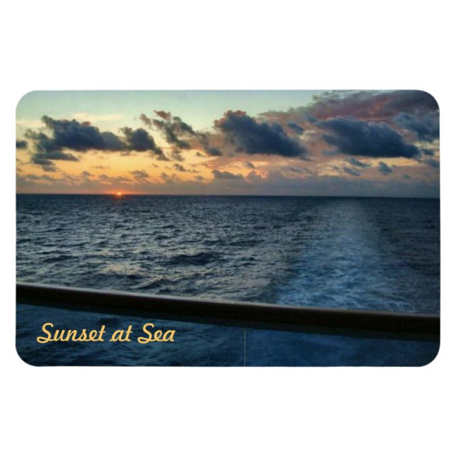 Sunset at Sea Custom Premium Magnet (Horizontal)