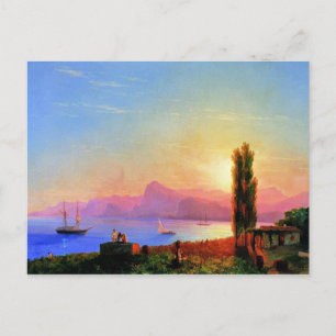 Sunset at Sea, fine art by Ivan Aivazovsky Postcard