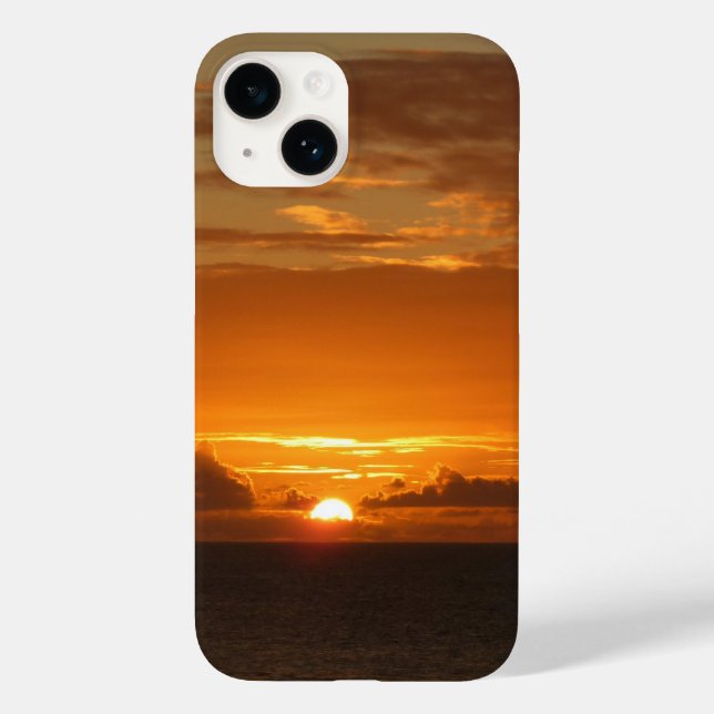 Sunset at Sea I Tropical Colourful Seascape Case-Mate iPhone Case (Back)