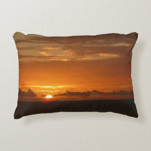 Sunset at Sea I Tropical Colourful Seascape Decorative Cushion