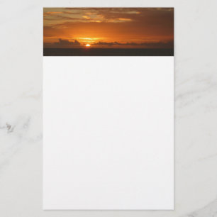 Sunset at Sea I Tropical Colourful Seascape Stationery