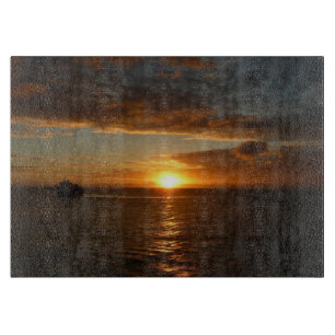 Sunset at Sea II Tropical Seascape Cutting Board