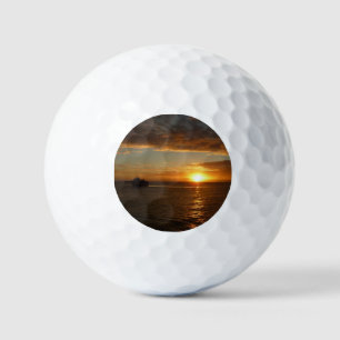 Sunset at Sea II Tropical Seascape Golf Balls