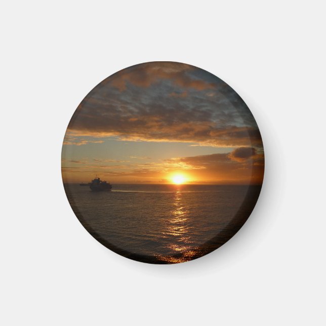 Sunset at Sea II Tropical Seascape Magnet (Front)