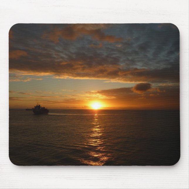 Sunset at Sea II Tropical Seascape Mouse Mat (Front)