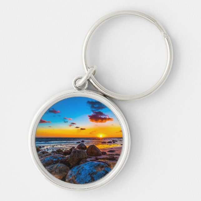 Sunset At Sea Key Ring (Front)