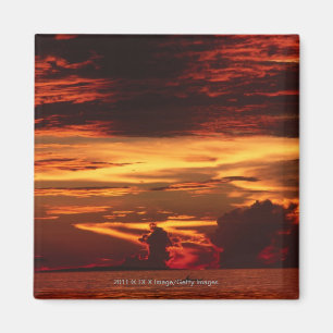 Sunset at sea magnet