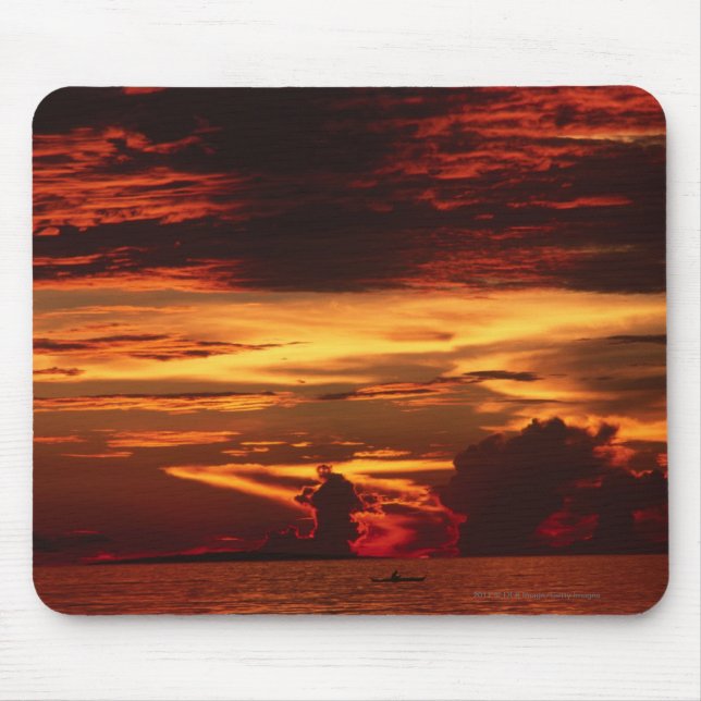 Sunset at sea mouse mat (Front)