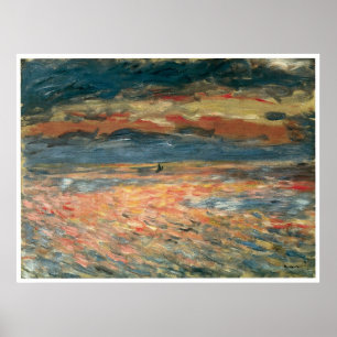Sunset at Sea, Pierre-Auguste Renoir Poster