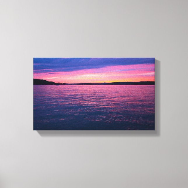 Sunset at Seneca Lake, Ohio Canvas Print (Front)
