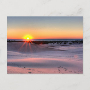 Sunset at Silver Lake State Park, Michigan Postcard