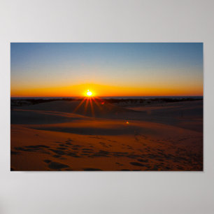 Sunset at Silver Lake State Park, Michigan Poster