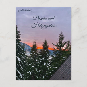 Sunset at Sisava Bosnia and Herzegovina Postcard