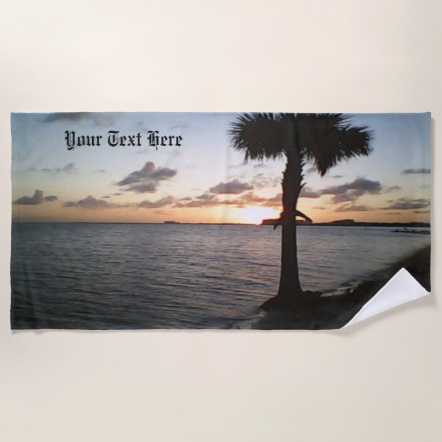Sunset At The Beach Beach Towel (Front)
