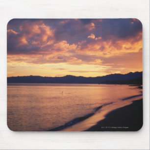 Sunset at the beach mouse mat